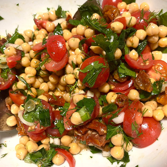 Chickpea, Dill & Tomato Salad with Tarragon Vinegar
