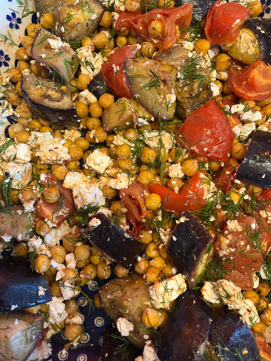 Smokey Roast Chickpea, Feta & Aubergine