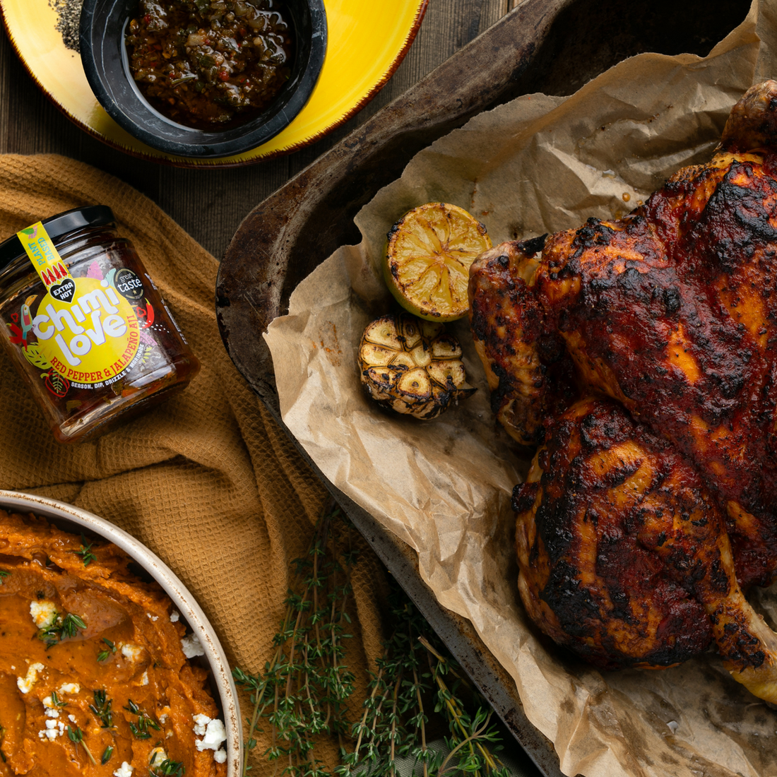 Aji Bloody Mary Spatchcocked Chicken