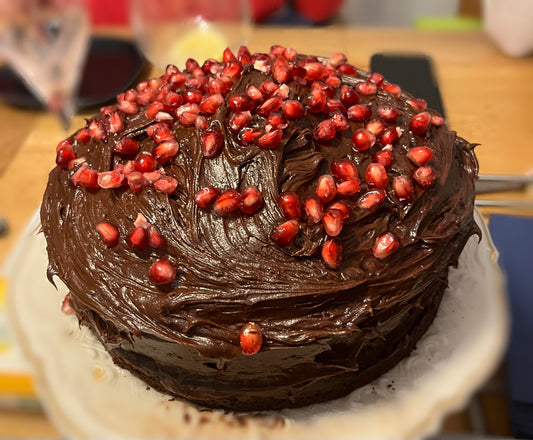 Chocolate & Pomegranate Cake