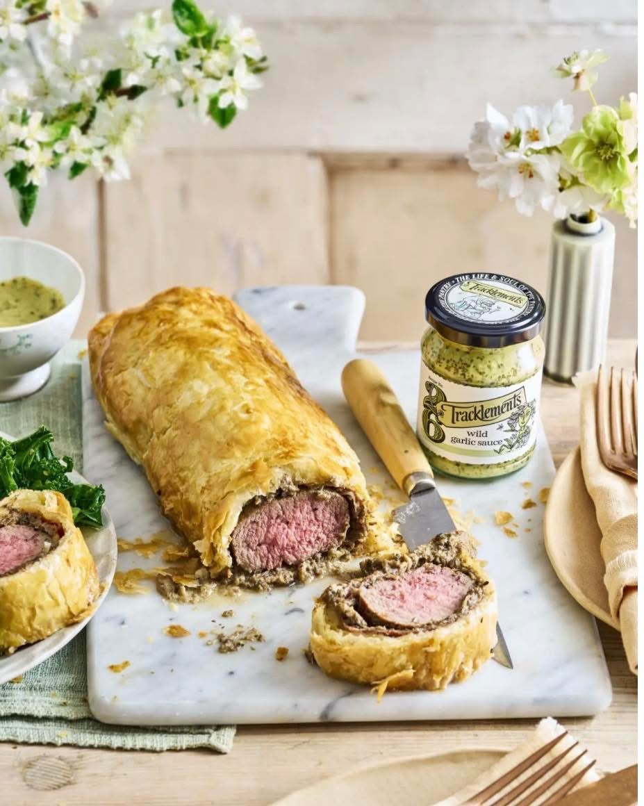 Lamb Wellington with Wild Garlic Sauce