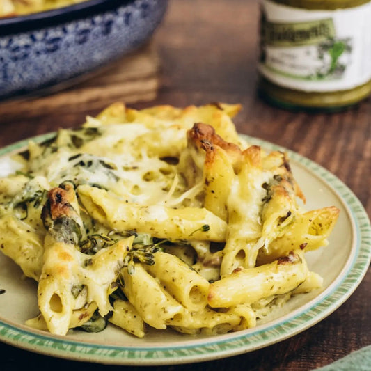 Chicken & Wild Garlic Sauce Pasta Bake