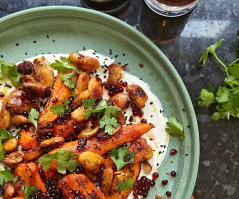 Roasted Balsamic Carrots & Butterbeans