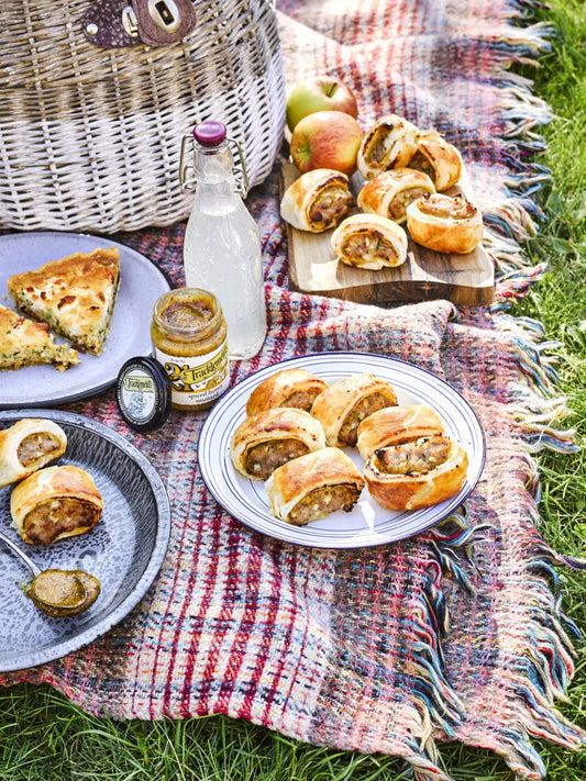 Spiced Honey Mustard Sausage Rolls