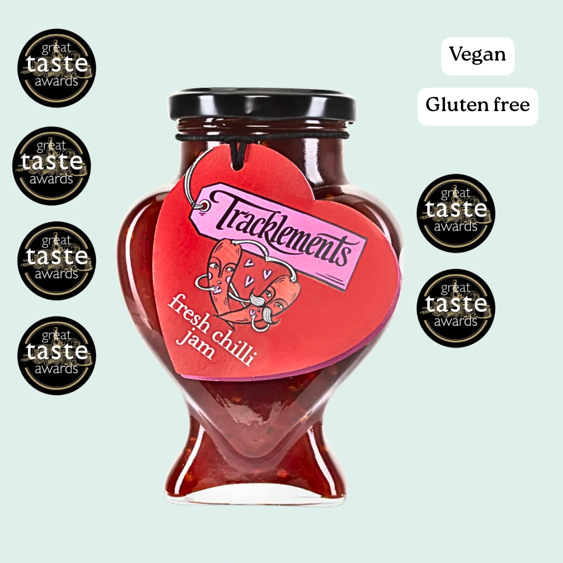 Fresh Chilli Jam Heart-shaped Jar
